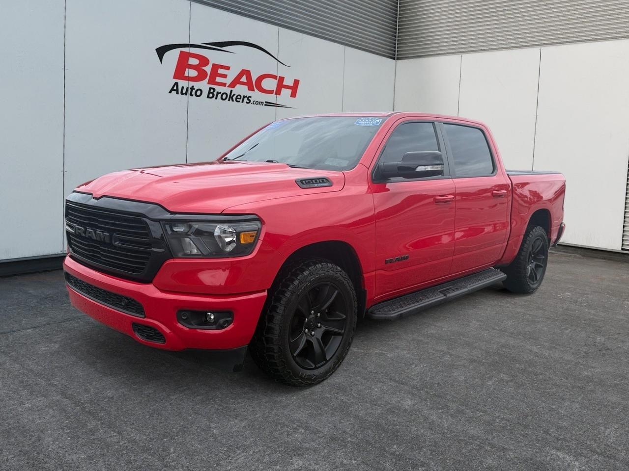 2021 Ram 1500 Big Horn, HEATED SEATS, HEATED STEERING WHEEL, APPLE CARPLAY/ANDROID AUTO, POWER SLIDING REAR WINDOW, POWER FOLDING MIRRORS, REMOTE START, BLUETOOTH, BED LINER, TOW PACKAGE, POWER ADJUSTABLE PEDALS, CLEAN CARFAX!