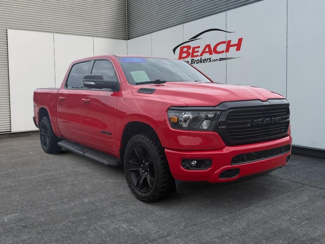 2021 Ram 1500 Big Horn, HEATED SEATS, HEATED STEERING WHEEL, APPLE CARPLAY/ANDROID AUTO, POWER SLIDING REAR WINDOW, POWER FOLDING MIRRORS, REMOTE START, BLUETOOTH, BED LINER, TOW PACKAGE, POWER ADJUSTABLE PEDALS, CLEAN CARFAX!