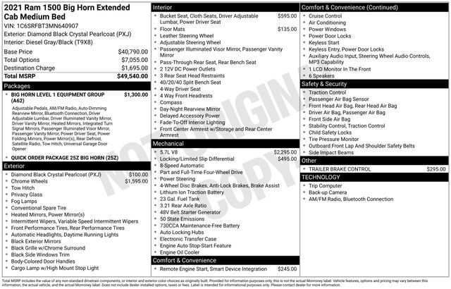 2021 Ram 1500 Big Horn/Lone Star Raleigh NC