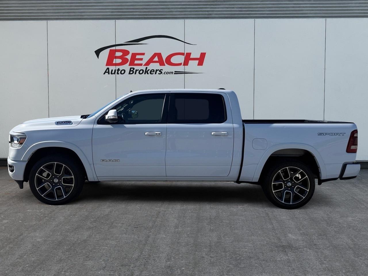 2021 Ram 1500 Laramie, HEATED/VENTILATED SEATS, HEATED REAR SEATS, HARMAN/KARDON SPEAKERS, APPLE CARPLAY/ANDORID AUTO, UNIVERSAL GARAGE DOOR OPENER, BED LINER, TOW PACKAGE, POWER SLIDING REAR WINDOW, POWER FOLDING MIRRORS, CLEAN CARFAX, ONLY 1 OWNER! Norfolk VA