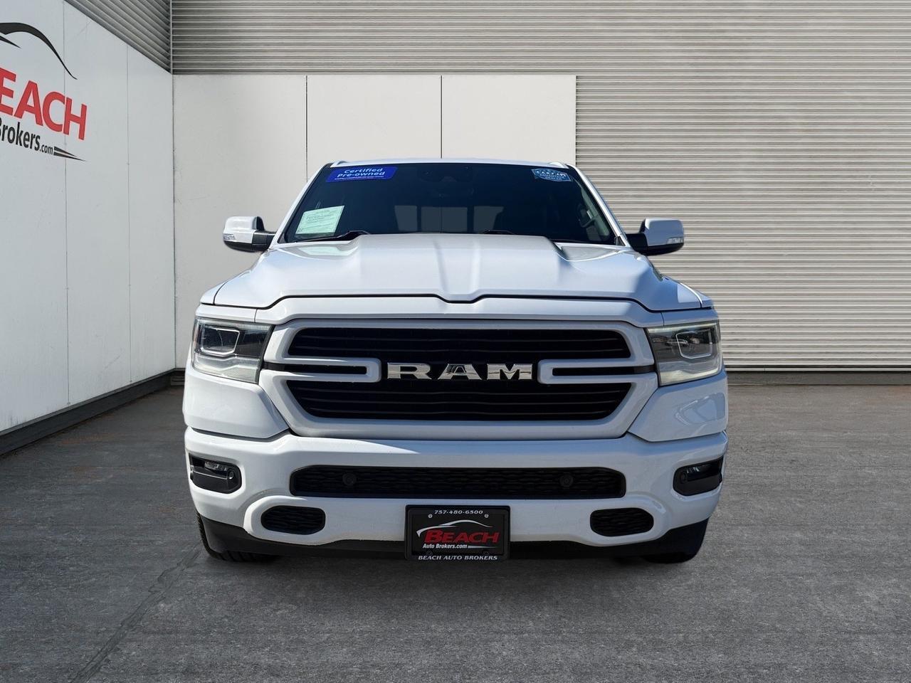2021 Ram 1500 Laramie, HEATED/VENTILATED SEATS, HEATED REAR SEATS, HARMAN/KARDON SPEAKERS, APPLE CARPLAY/ANDORID AUTO, UNIVERSAL GARAGE DOOR OPENER, BED LINER, TOW PACKAGE, POWER SLIDING REAR WINDOW, POWER FOLDING MIRRORS, CLEAN CARFAX, ONLY 1 OWNER! Norfolk VA