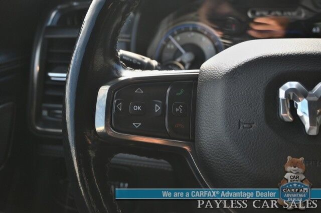 2021 Ram 1500 Limited / 4X4 / Technology & Level 1 Pkg / Night Edition / Auto Start / Heated & Cooled Leather Seats / Heated Steering / NAV / Panoramic / HUD / Harman Kardon / Tonneau Cover / Bed Liner / Tow Pkg / 1-Owner Anchorage AK