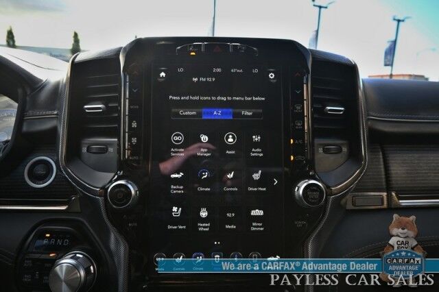 2021 Ram 1500 Limited / 4X4 / Technology & Level 1 Pkg / Night Edition / Auto Start / Heated & Cooled Leather Seats / Heated Steering / NAV / Panoramic / HUD / Harman Kardon / Tonneau Cover / Bed Liner / Tow Pkg / 1-Owner Anchorage AK