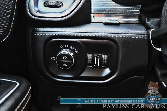 2021 Ram 1500 Limited / 4X4 / Technology & Level 1 Pkg / Night Edition / Auto Start / Heated & Cooled Leather Seats / Heated Steering / NAV / Panoramic / HUD / Harman Kardon / Tonneau Cover / Bed Liner / Tow Pkg / 1-Owner Anchorage AK
