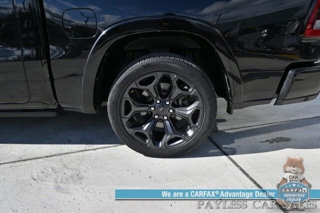 2021 Ram 1500 Limited / 4X4 / Technology & Level 1 Pkg / Night Edition / Auto Start / Heated & Cooled Leather Seats / Heated Steering / NAV / Panoramic / HUD / Harman Kardon / Tonneau Cover / Bed Liner / Tow Pkg / 1-Owner Anchorage AK