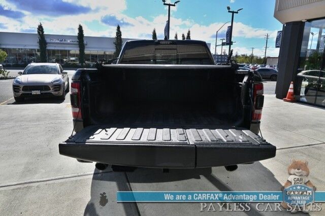 2021 Ram 1500 Limited / 4X4 / Technology & Level 1 Pkg / Night Edition / Auto Start / Heated & Cooled Leather Seats / Heated Steering / NAV / Panoramic / HUD / Harman Kardon / Tonneau Cover / Bed Liner / Tow Pkg / 1-Owner Anchorage AK