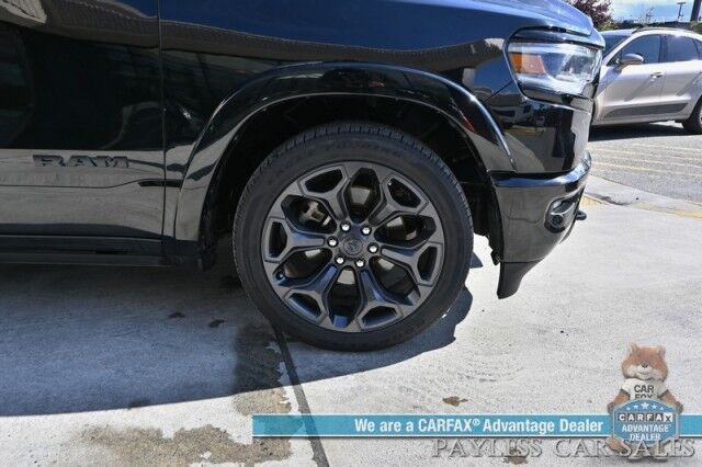 2021 Ram 1500 Limited / 4X4 / Technology & Level 1 Pkg / Night Edition / Auto Start / Heated & Cooled Leather Seats / Heated Steering / NAV / Panoramic / HUD / Harman Kardon / Tonneau Cover / Bed Liner / Tow Pkg / 1-Owner Anchorage AK