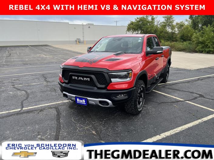 2021 Ram 1500 Rebel Quad Cab 4WD HEMI Level1Group w/Nav Spray-InBedliner HeatedSeats HtdSteeringWheel Milwaukee WI