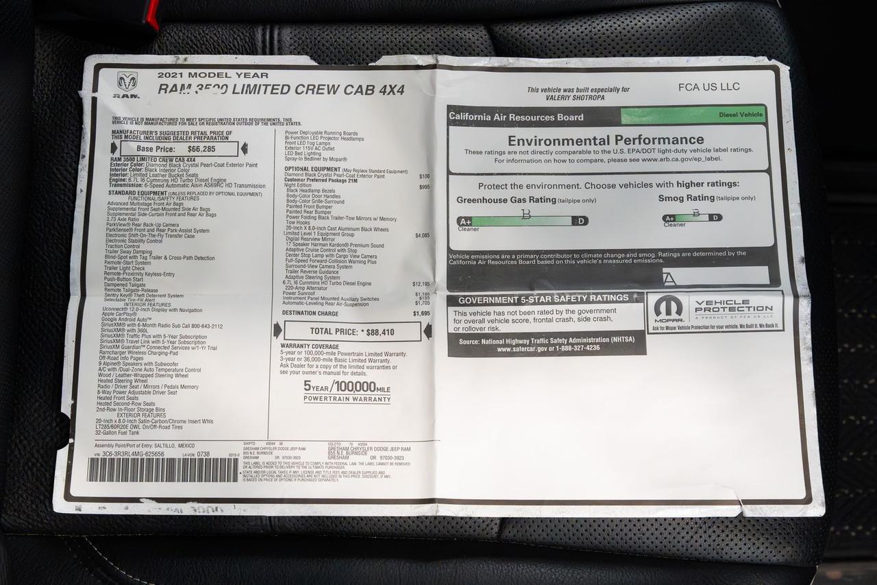 2021 Ram 3500 Limited Gladstone OR