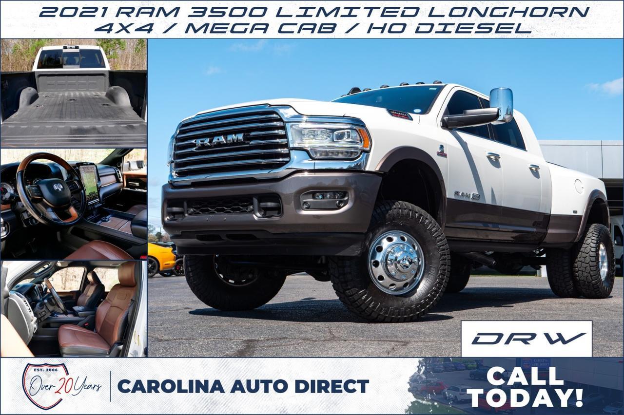 2021 Ram 3500 Limited Longhorn 4X4 / Mega Cab / DRW / HO Diesel!