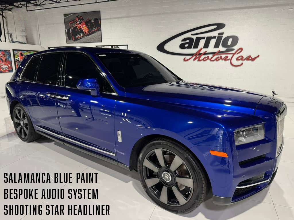 2021 Rolls-Royce Cullinan Salamanca Blue paint, Bespoke interior, Bespoke Audio system, starlight headliner & MUCH MORE!! Fort Lauderdale FL