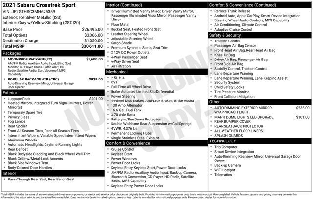 2021 Subaru Crosstrek Sport Raleigh NC