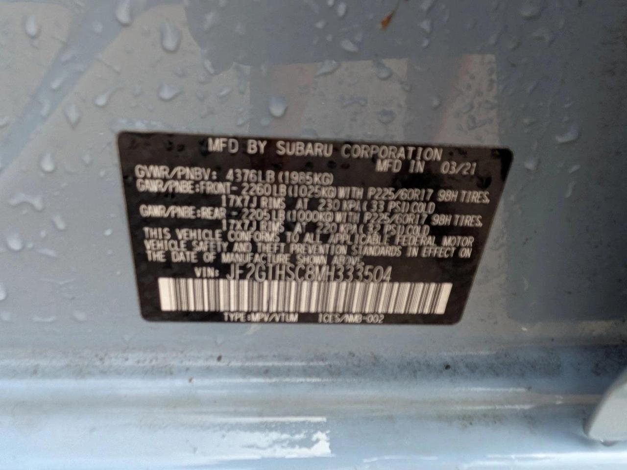 2021 Subaru Crosstrek Sport Roseville CA