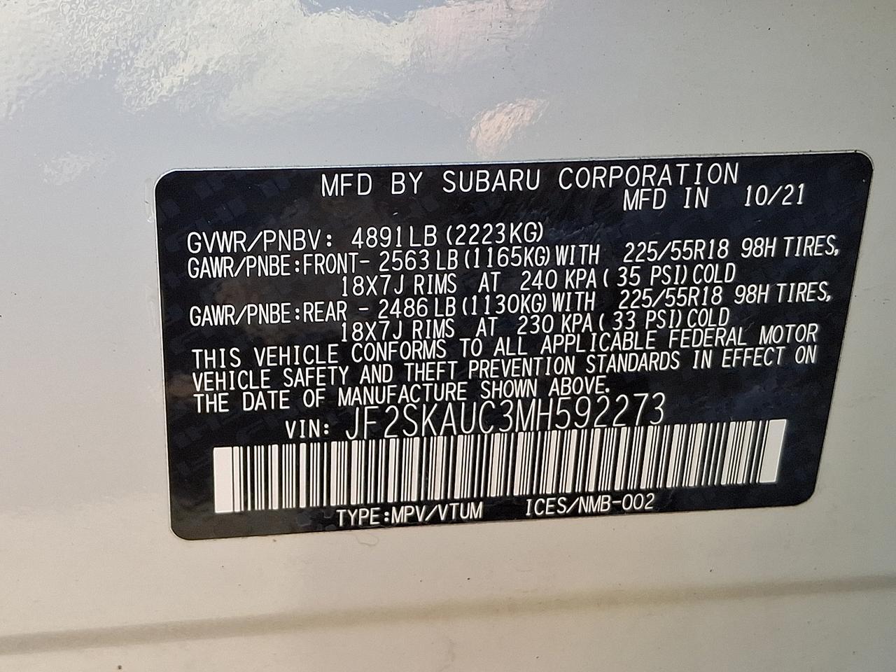2021 Subaru Forester Limited Vineland NJ