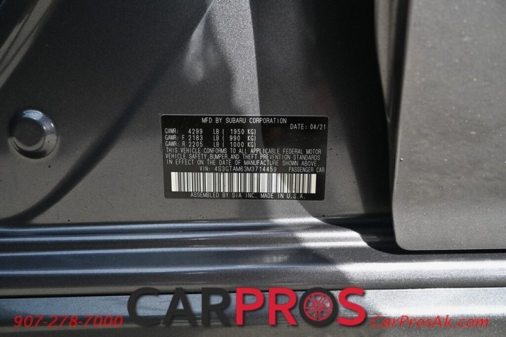 2021 Subaru Impreza Sport - 2.0L - Automatic - All Wheel Drive - Heated Front Seats - Push To Start - Keyless Entry - Moonroof - Harman/Kardon Sound System - BSD - Bluetooth Anchorage AK