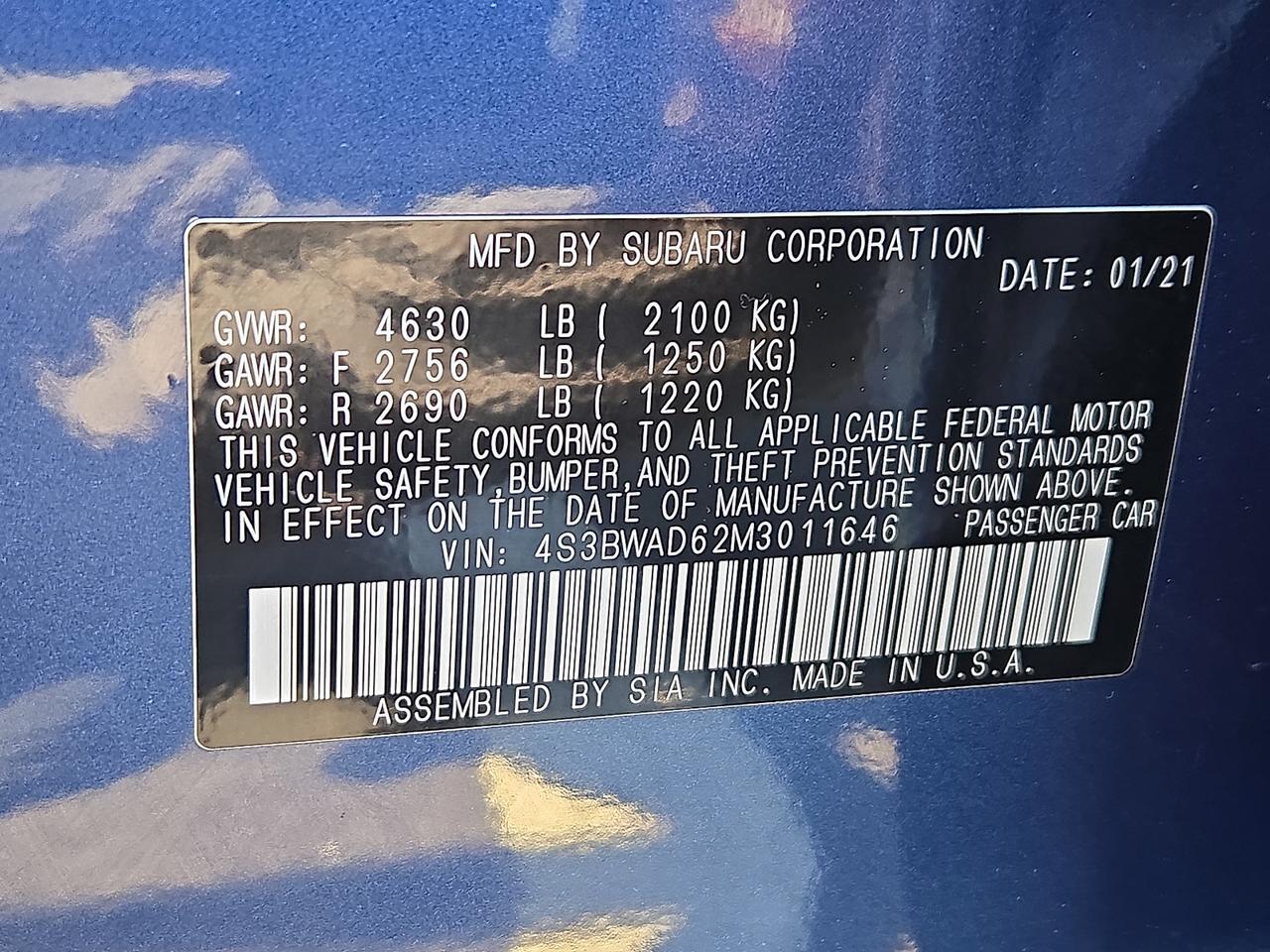 2021 Subaru Legacy Premium Vineland NJ