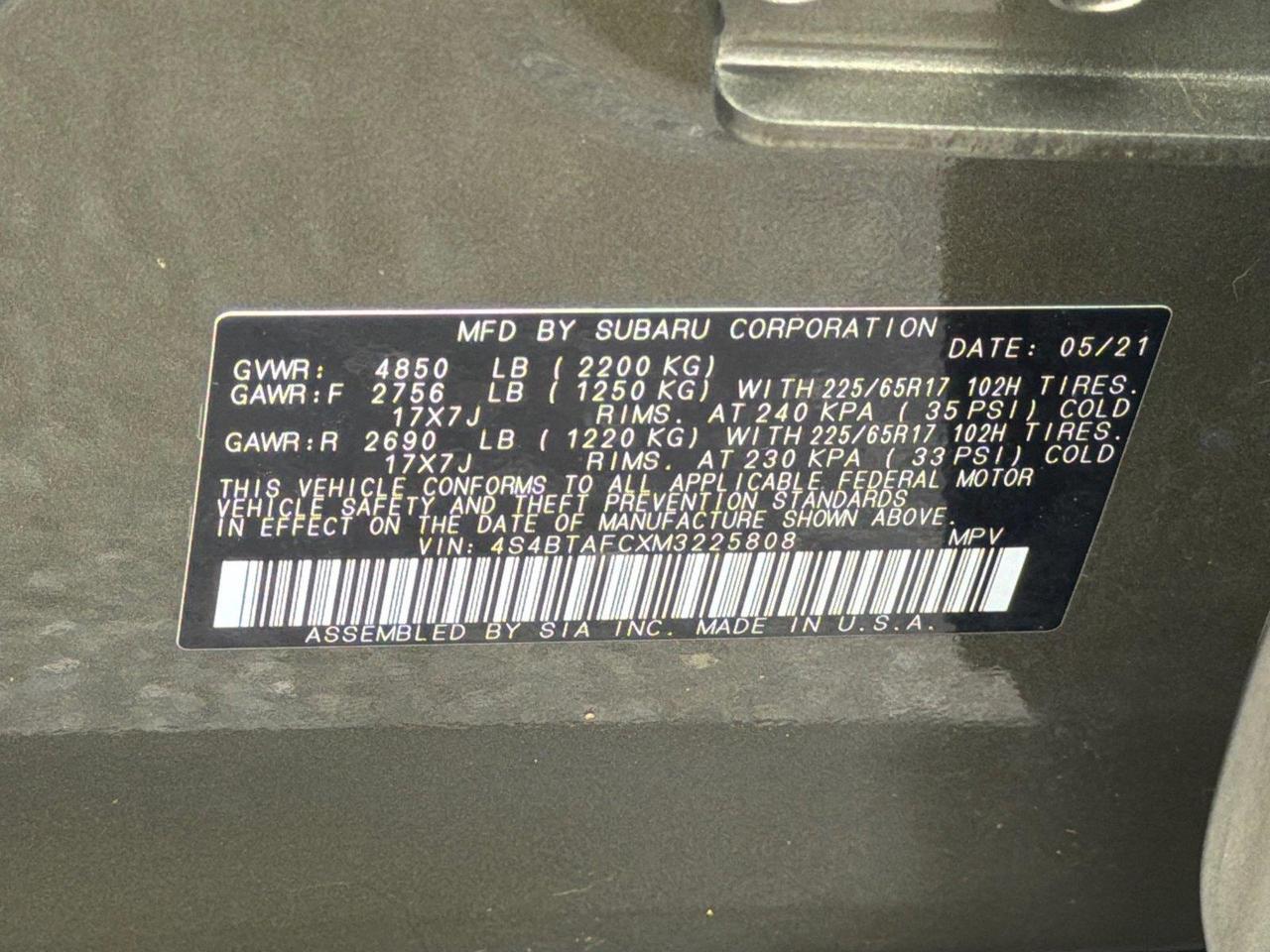 2021 Subaru Outback Premium Hagerstown MD
