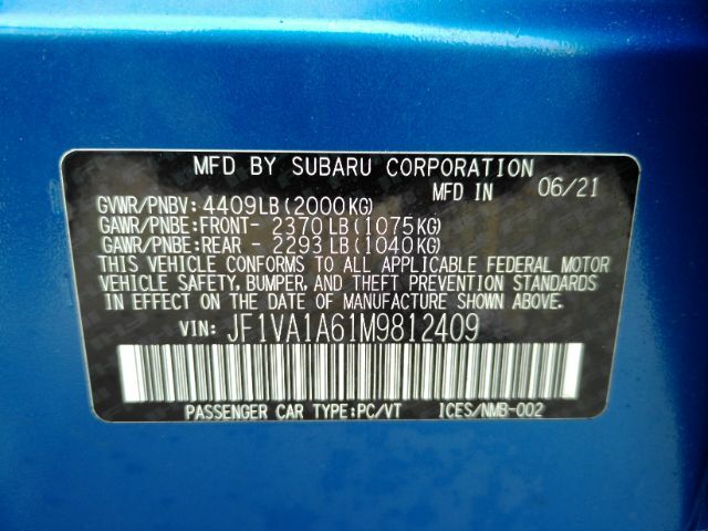 2021 Subaru WRX AWD Plano TX