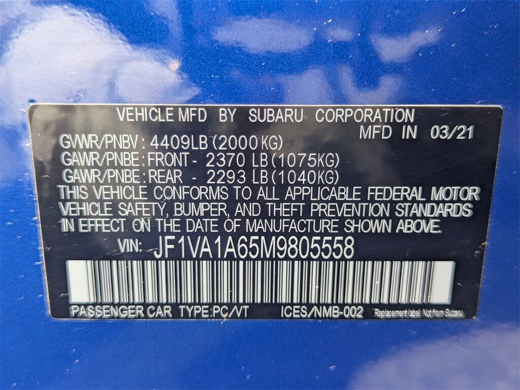2021 Subaru WRX Base Kennesaw GA