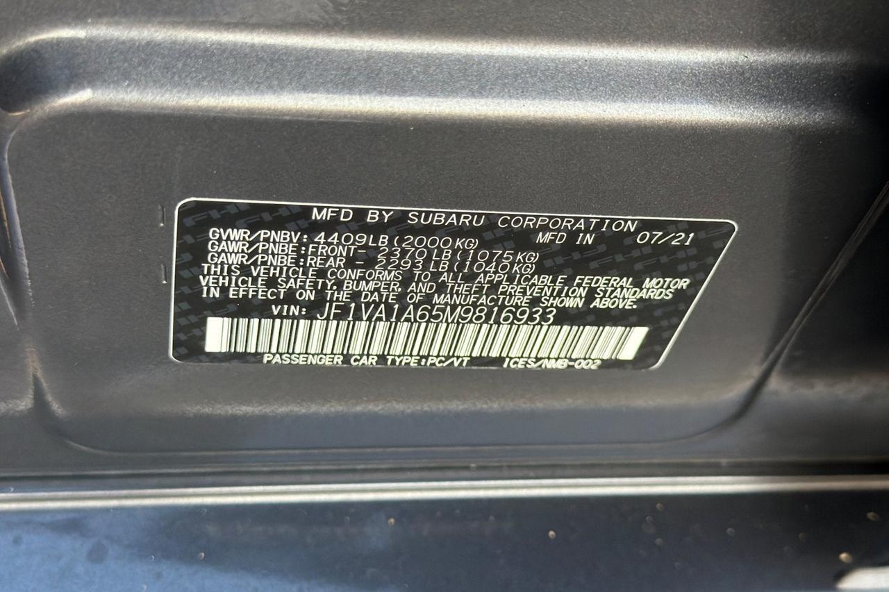 2021 Subaru WRX Base Roseville CA