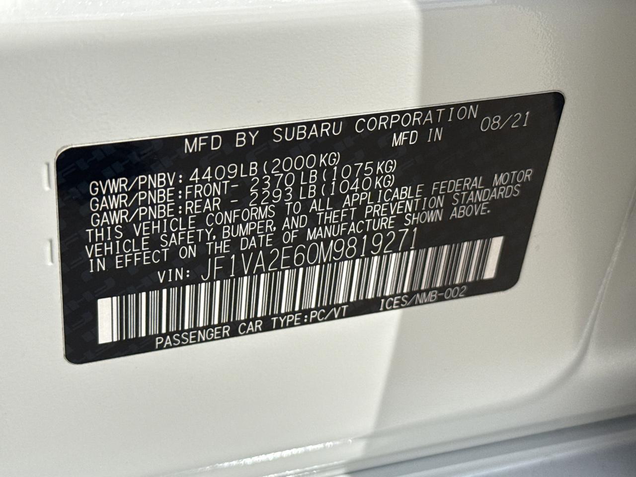 2021 Subaru WRX STI San Antonio TX