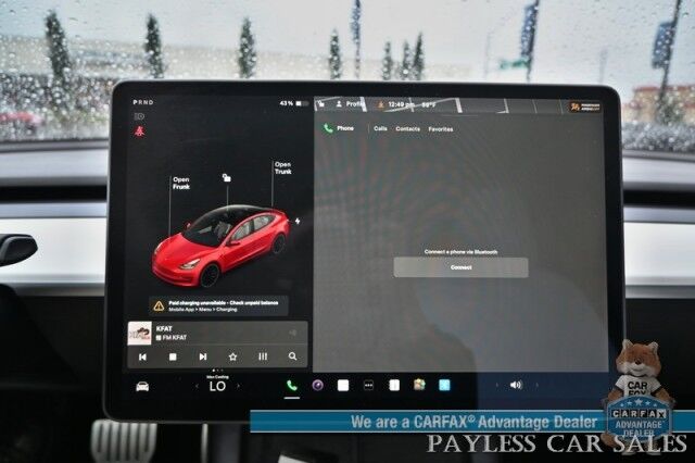 2021 Tesla Model 3 Performance / AWD / 450HP / Front & Rear Heated Leather Seats / Navigation / Fixed Glass Roof / Lane Departure & Blind Spot Alert / Autopilot / Bluetooth / Backup Camera / 315 Mile Range / 1-Owner Anchorage AK