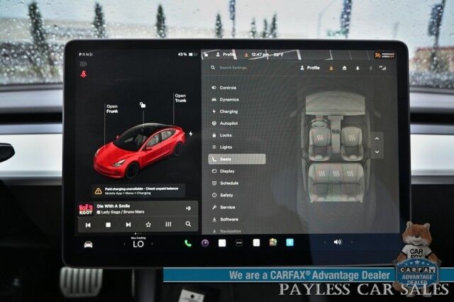 2021 Tesla Model 3 Performance / AWD / 450HP / Front & Rear Heated Leather Seats / Navigation / Fixed Glass Roof / Lane Departure & Blind Spot Alert / Autopilot / Bluetooth / Backup Camera / 315 Mile Range / 1-Owner Anchorage AK