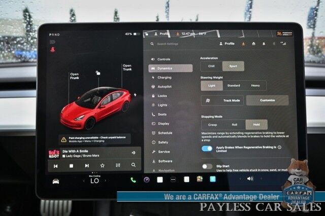 2021 Tesla Model 3 Performance / AWD / 450HP / Front & Rear Heated Leather Seats / Navigation / Fixed Glass Roof / Lane Departure & Blind Spot Alert / Autopilot / Bluetooth / Backup Camera / 315 Mile Range / 1-Owner Anchorage AK