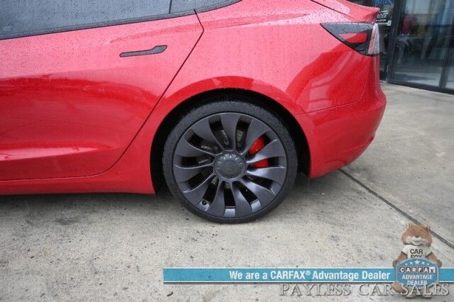 2021 Tesla Model 3 Performance / AWD / 450HP / Front & Rear Heated Leather Seats / Navigation / Fixed Glass Roof / Lane Departure & Blind Spot Alert / Autopilot / Bluetooth / Backup Camera / 315 Mile Range / 1-Owner Anchorage AK