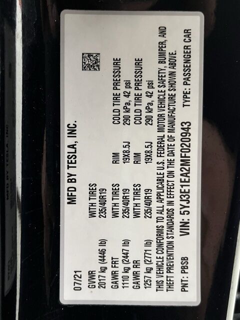 2021 Tesla Model 3 Standard Range Plus Carrollton TX