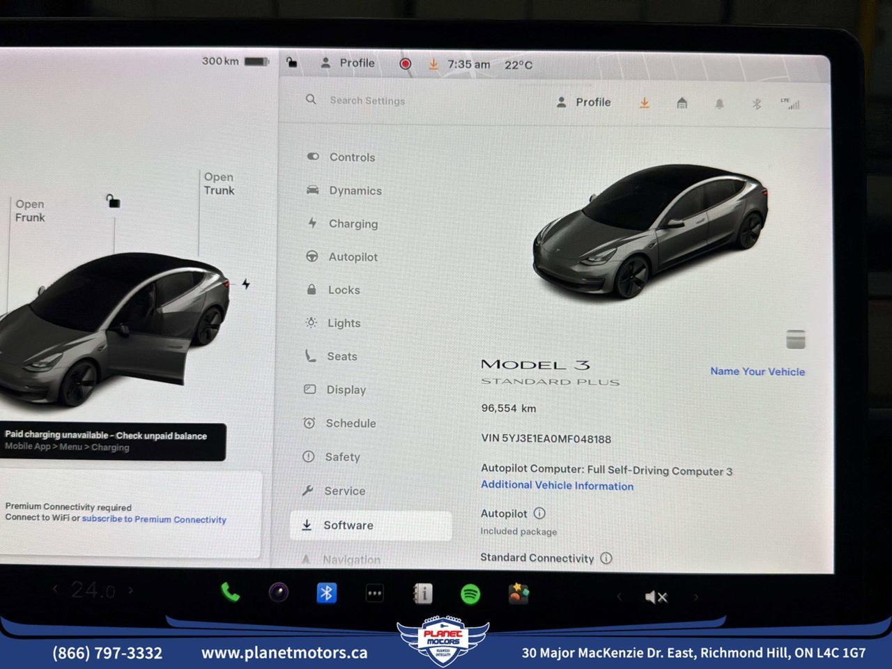 2021 Tesla Model 3 Standard Range Plus RWD *Ltd Avail*ONE OWNER/NO ACCIDENT/SHOWROOM CONDITION Richmond Hill ON
