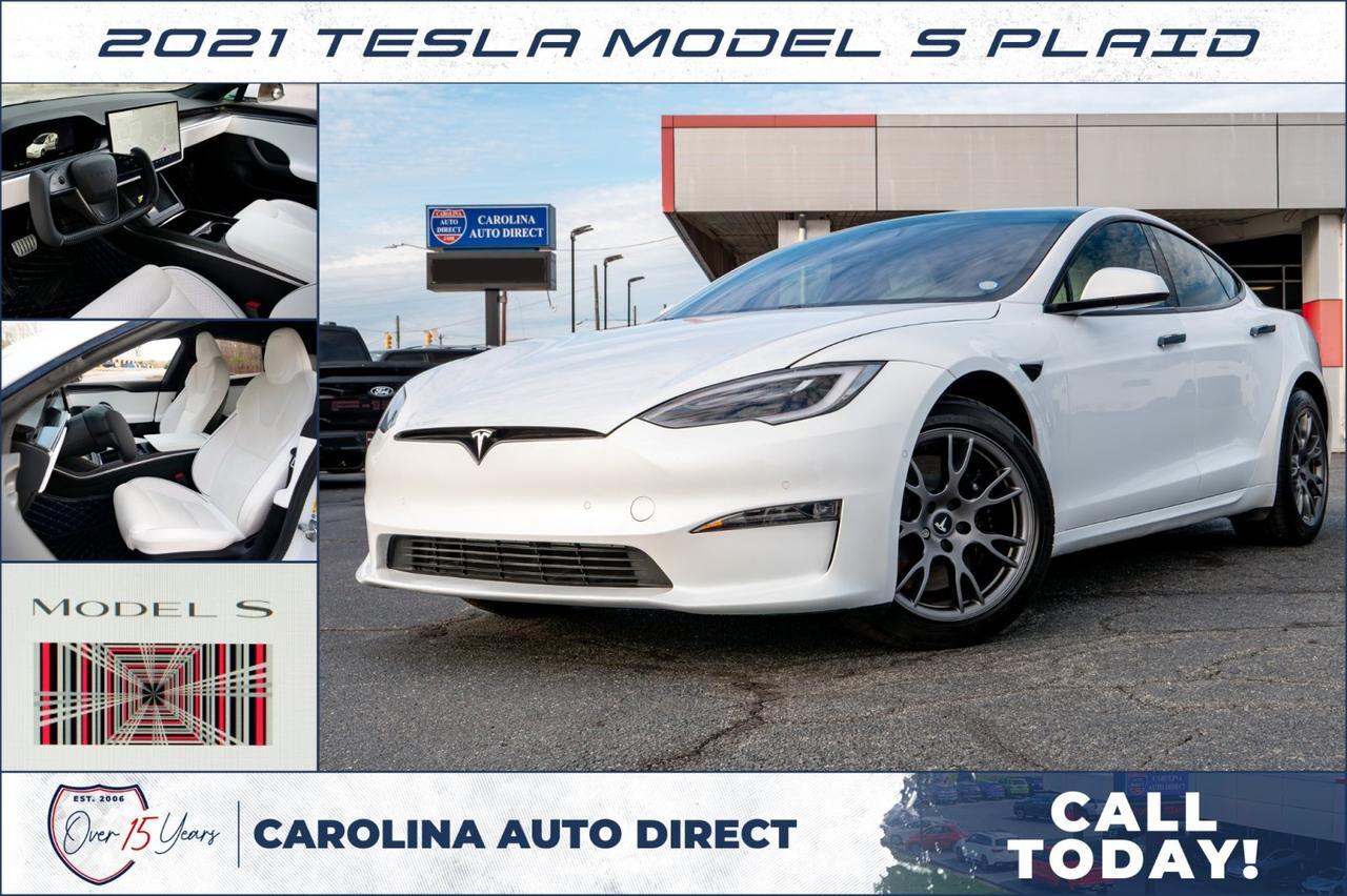 2021 Tesla Model S Plaid / White Interior / Heated & Cooled Seats!
