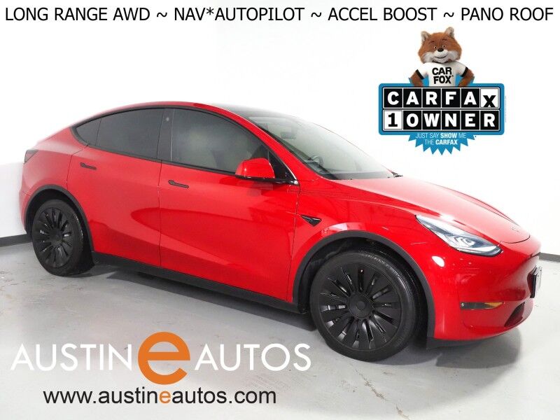 2021 Tesla Model Y Long Range AWD *AUTOPILOT, ACCELERATION BOOST, NAVIGATION, SAFETY ALERTS, ADAPTIVE CRUISE, SURROUND VIEW CAMERAS, PANORAMA GLASS ROOF, HEATED SEATS/STEERING WHEEL, WIRELESS CHARGING