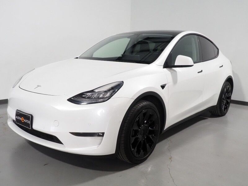 2021 Tesla Model Y Long Range AWD *FULL SELF-DRIVING ENABLED, ACCELERATION BOOST, AUTOPILOT, NAVIGATION, SAFETY ALERTS, ADAPTIVE CRUISE, 360 CAMERAS, PANO GLASS ROOF, HEATED SEATS/STEERING WHEEL, 20 INDUCTION WHEELS, WIRELESS CHARGING Round Rock TX