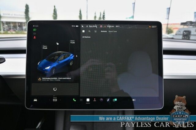 2021 Tesla Model Y Long Range / AWD / Front & Rear Heated Leather Seats / Heated Steering Wheel / NAV / Fixed Glass Roof / Lane Departure & Blind Spot Alert / Bluetooth / Backup Camera / 326 Mile Range / Only 12K Miles / 1-Owner Anchorage AK