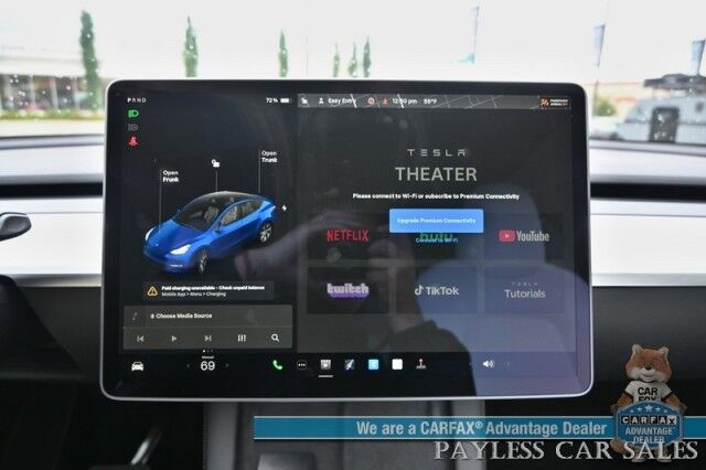 2021 Tesla Model Y Long Range / AWD / Front & Rear Heated Leather Seats / Heated Steering Wheel / NAV / Fixed Glass Roof / Lane Departure & Blind Spot Alert / Bluetooth / Backup Camera / 326 Mile Range / Only 12K Miles / 1-Owner Anchorage AK
