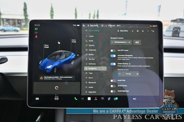 2021 Tesla Model Y Long Range / AWD / Front & Rear Heated Leather Seats / Heated Steering Wheel / NAV / Fixed Glass Roof / Lane Departure & Blind Spot Alert / Bluetooth / Backup Camera / 326 Mile Range / Only 12K Miles / 1-Owner Anchorage AK