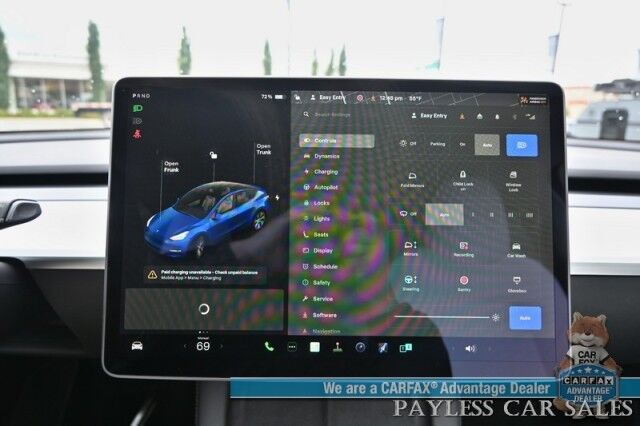 2021 Tesla Model Y Long Range / AWD / Front & Rear Heated Leather Seats / Heated Steering Wheel / NAV / Fixed Glass Roof / Lane Departure & Blind Spot Alert / Bluetooth / Backup Camera / 326 Mile Range / Only 12K Miles / 1-Owner Anchorage AK