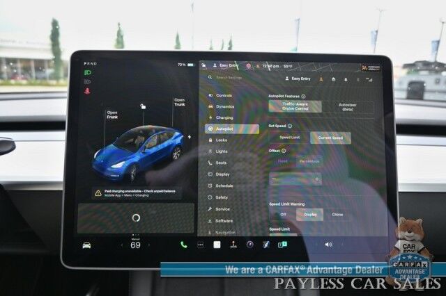 2021 Tesla Model Y Long Range / AWD / Front & Rear Heated Leather Seats / Heated Steering Wheel / NAV / Fixed Glass Roof / Lane Departure & Blind Spot Alert / Bluetooth / Backup Camera / 326 Mile Range / Only 12K Miles / 1-Owner Anchorage AK