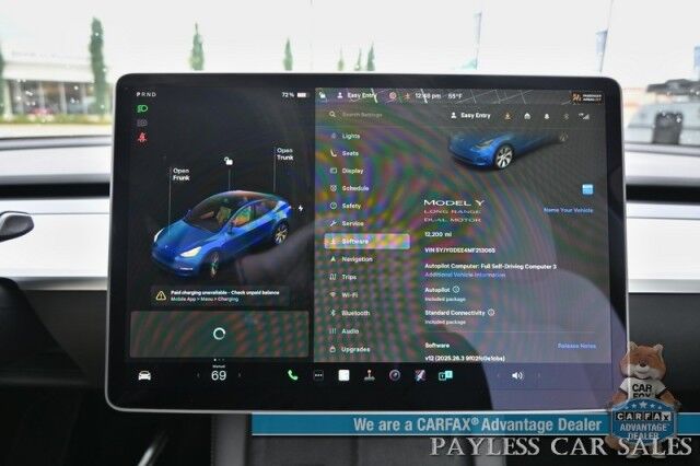 2021 Tesla Model Y Long Range / AWD / Front & Rear Heated Leather Seats / Heated Steering Wheel / NAV / Fixed Glass Roof / Lane Departure & Blind Spot Alert / Bluetooth / Backup Camera / 326 Mile Range / Only 12K Miles / 1-Owner Anchorage AK