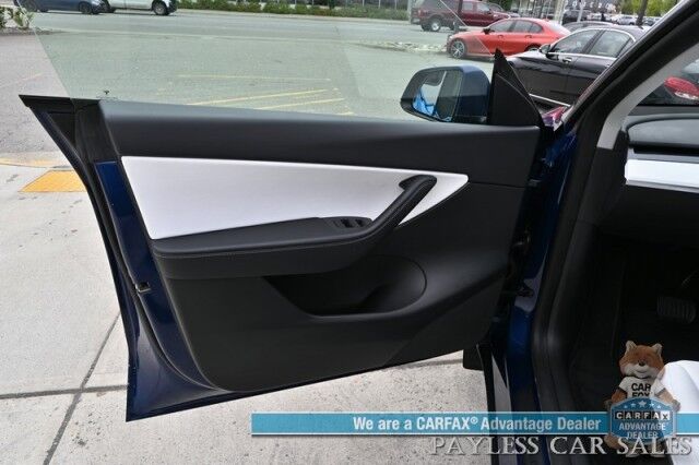 2021 Tesla Model Y Long Range / AWD / Front & Rear Heated Leather Seats / Heated Steering Wheel / NAV / Fixed Glass Roof / Lane Departure & Blind Spot Alert / Bluetooth / Backup Camera / 326 Mile Range / Only 12K Miles / 1-Owner Anchorage AK