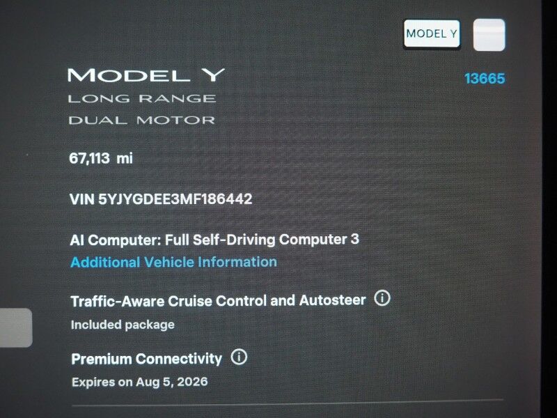2021 Tesla Model Y Long Range AWD *TRAFFIC AWARE CRUISE CONTROL, NAVIGATION, SAFETY ALERTS, SURROUND VIEW CAMERAS, PANORAMA GLASS ROOF, HEATED SEATS/STEERING WHEEL, WIRELESS CHARGING Round Rock TX