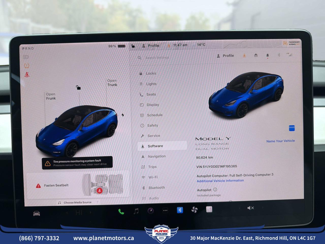 2021 Tesla Model Y Long Range AWD WHITE INTERIOR/NO ACCIDENT Richmond Hill ON