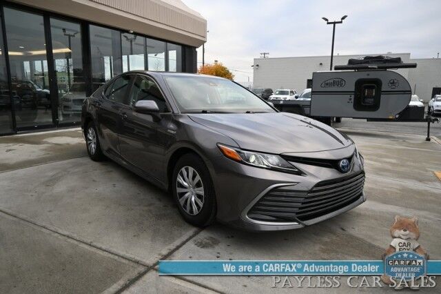 2021 Toyota Camry LE / Hybrid / Automatic / Power Mirrors, Windows & Locks / Lane Departure & Forward Collision Alert / Bluetooth / Backup Camera / Adaptive Cruise / Keyless Entry & Start / LED Headlights / 53 MPG Anchorage AK