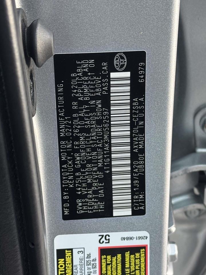 2021 Toyota Camry SE Fredericksburg VA