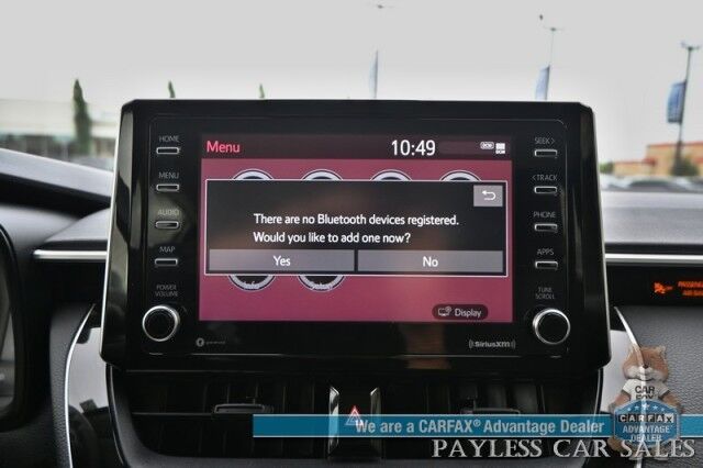 2021 Toyota Corolla LE / Automatic / Convenience Pkg / Lane Watch & Blind Spot Alert / Forward Collision Alert / Apple CarPlay & Android Auto / Keyless Entry & Start / Back Up Cam / Aluminum Wheels / Only 21K Miles / 1-Owner Anchorage AK
