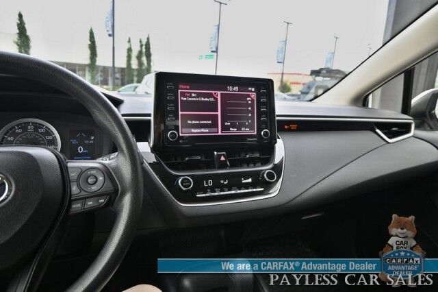 2021 Toyota Corolla LE / Automatic / Convenience Pkg / Lane Watch & Blind Spot Alert / Forward Collision Alert / Apple CarPlay & Android Auto / Keyless Entry & Start / Back Up Cam / Aluminum Wheels / Only 21K Miles / 1-Owner Anchorage AK