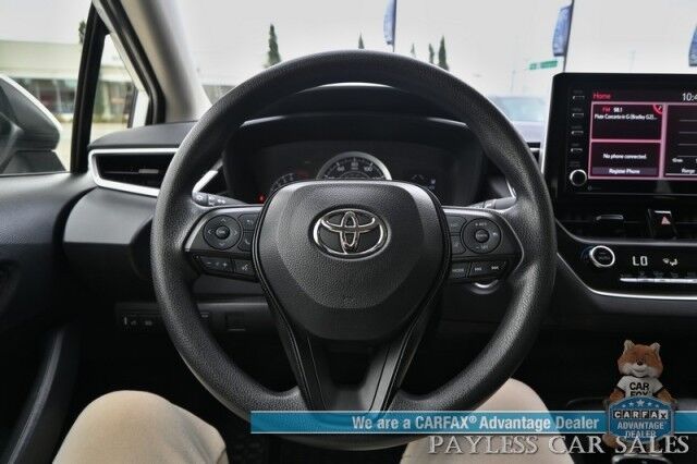 2021 Toyota Corolla LE / Automatic / Convenience Pkg / Lane Watch & Blind Spot Alert / Forward Collision Alert / Apple CarPlay & Android Auto / Keyless Entry & Start / Back Up Cam / Aluminum Wheels / Only 21K Miles / 1-Owner Anchorage AK