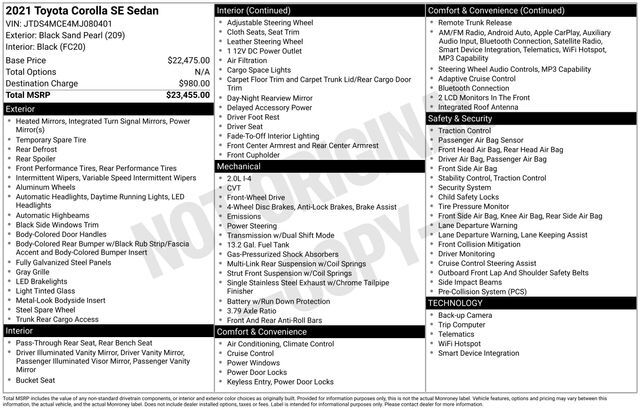 2021 Toyota Corolla SE Raleigh NC