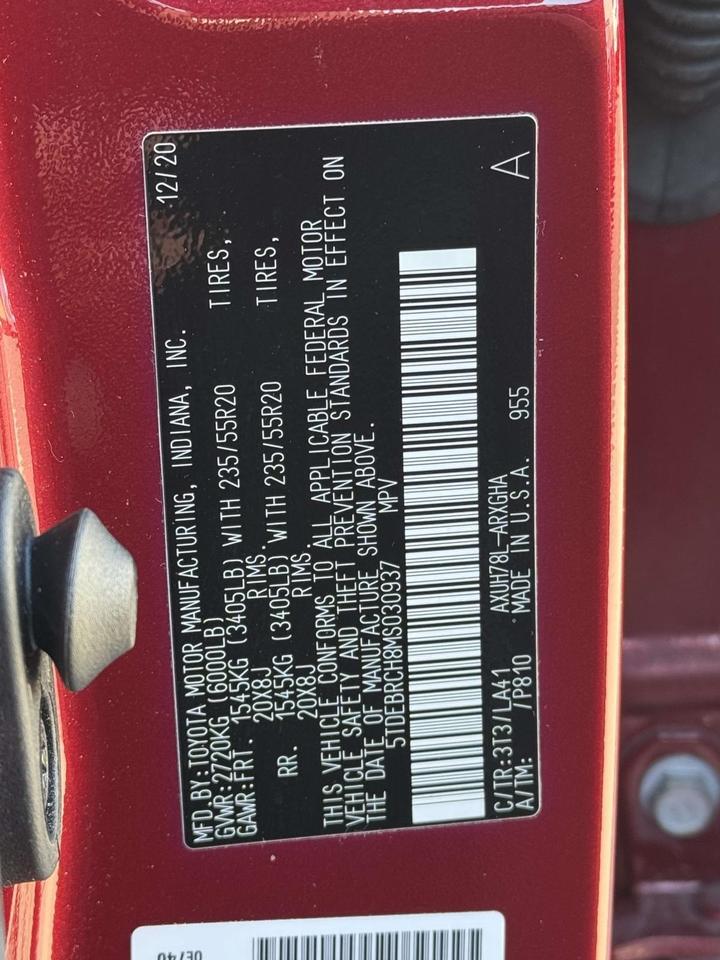 2021 Toyota Highlander Hybrid Platinum Fredericksburg VA